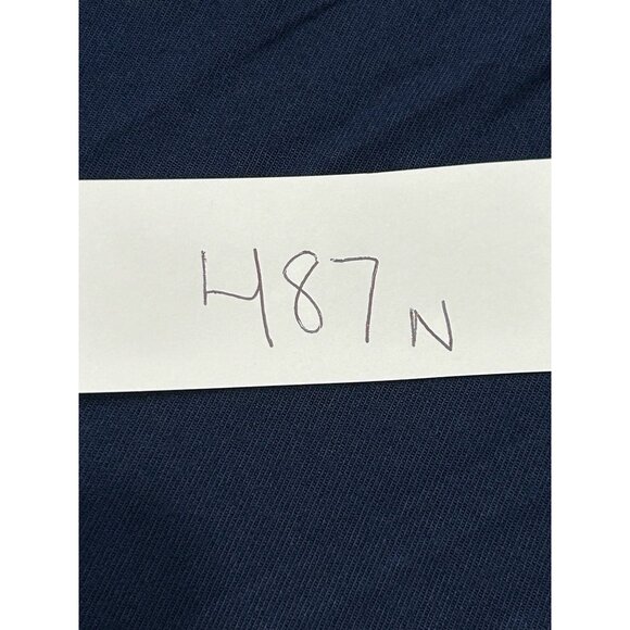 Navy Blue Soft Surroundings Womens Elastic Waist Pants Ankle Zippers Sz 2X - Picture 8 of 9